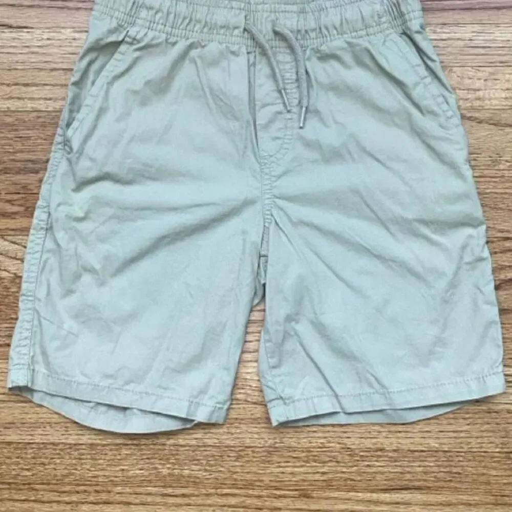Cat & Jack Boys Khaki Cargo Shorts M(8) Elastic Waist Drawstring